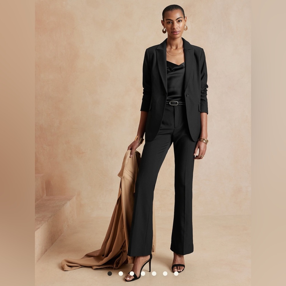 Banana Republic Black Sculpted Stretch Bootcut Pants